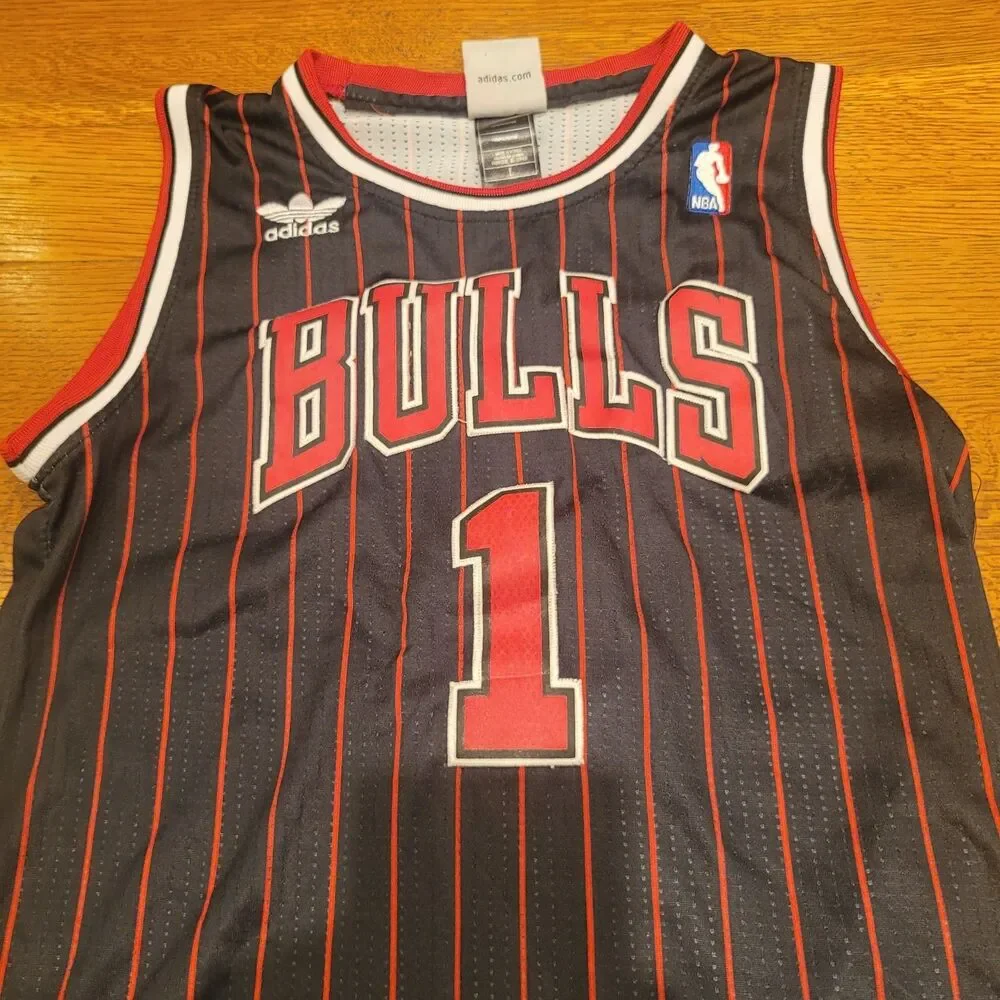 Adidas NBA Authentics Derrick Rose #1 Chicago Bulls Youth Large Jersey Alternate